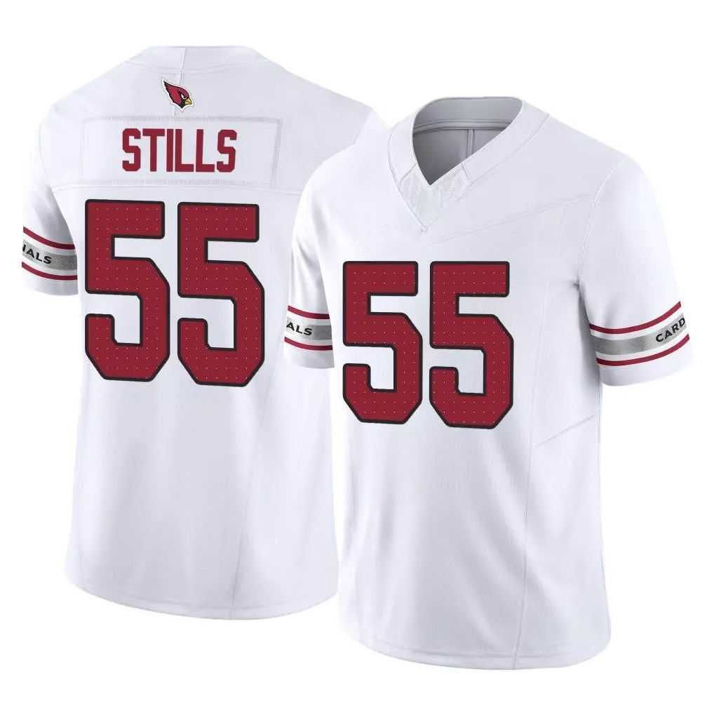 A.Cardinals #55 Dante Stills Player White Vapor F.U.S.E. Limited Home Game ROCER Stitched Jerseys