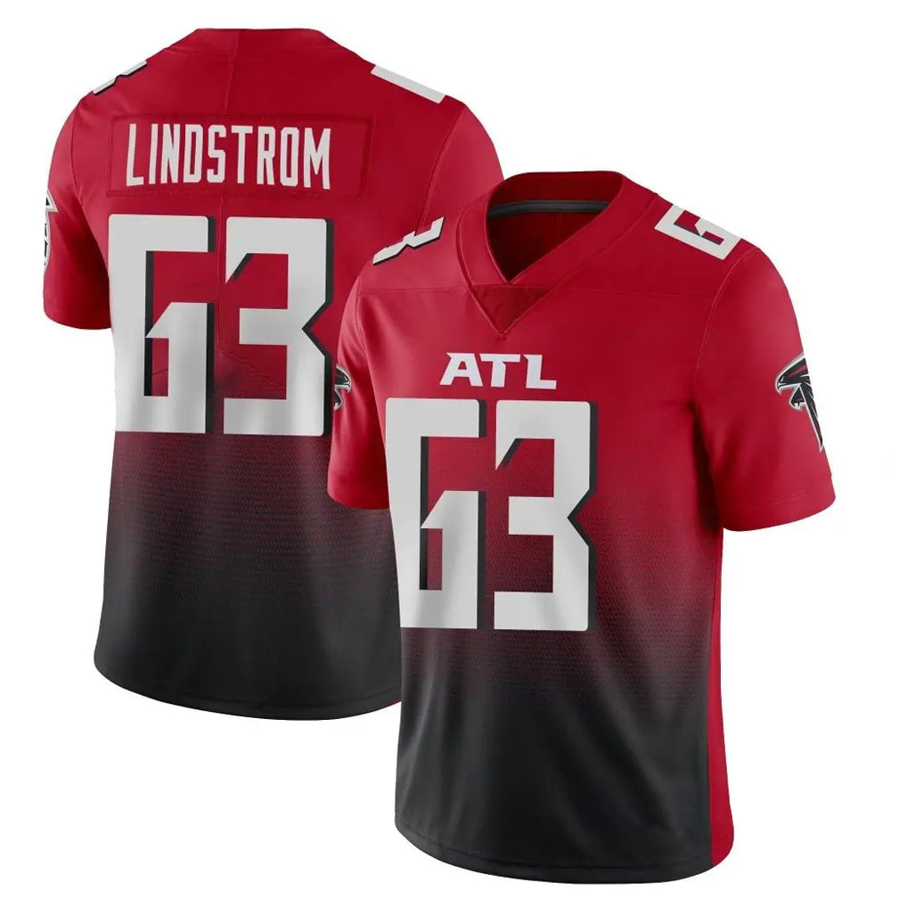 A.Falcons #63 Chris Lindstrom Player Red Vapor Untouchable Limited Home Game ROCER Stitched Jerseys