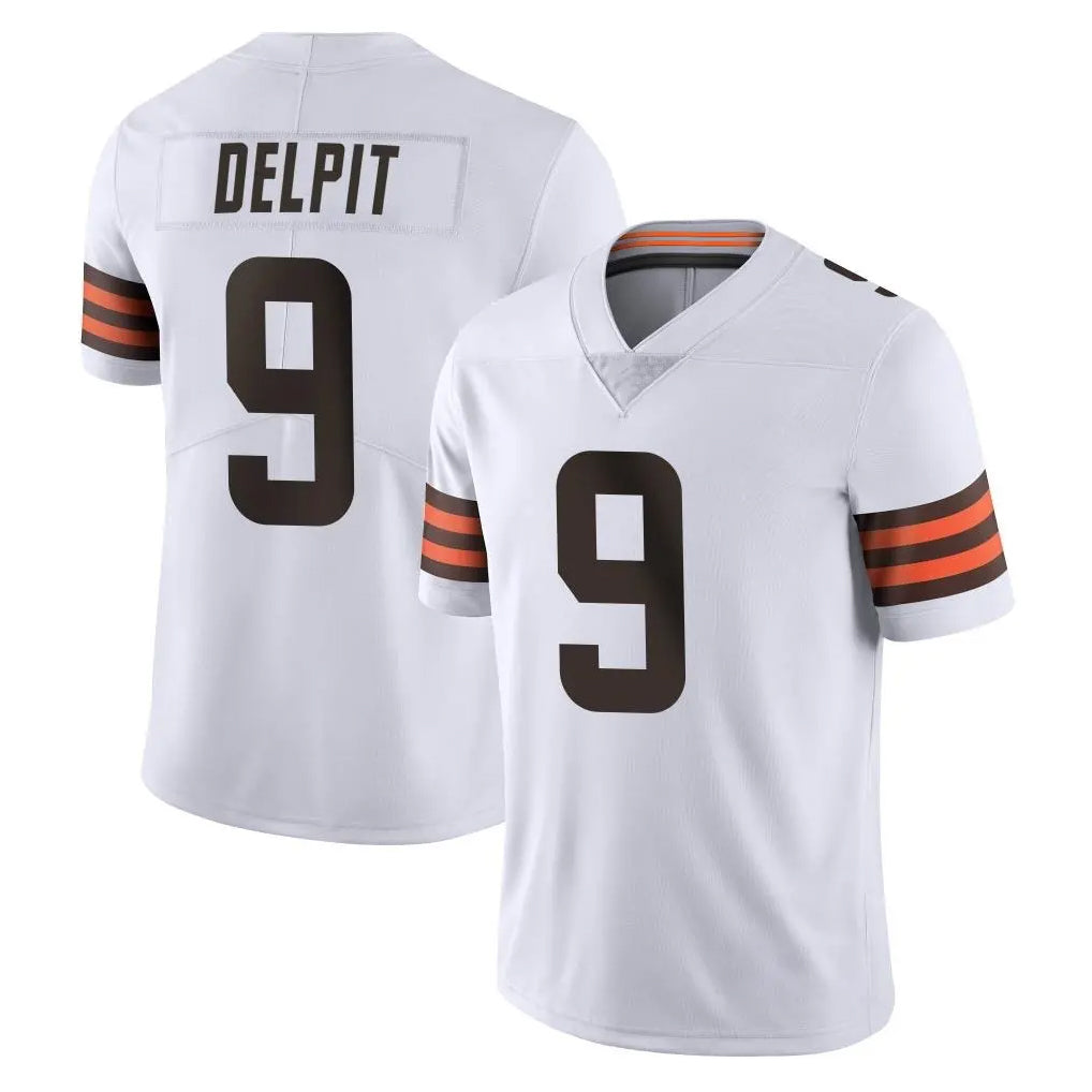 C.Browns #9 Grant Delpit Player White Vapor Untouchable Limited Home Game ROCER Stitched Jerseys