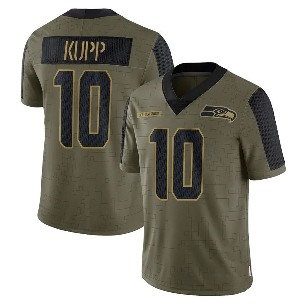 S.Seahawks #10 Cooper Kupp Player Olive Salute To Service Limited Game ROCER Stitched Jerseys