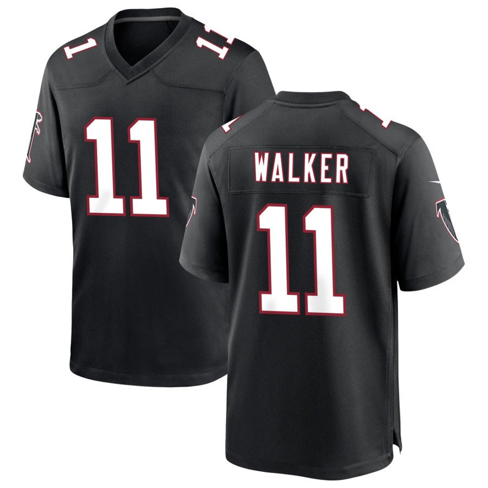 A.Falcons #11 Jalon Walker Player Black Throwback Game ROCER Stitched Jerseys