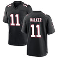 A.Falcons #11 Jalon Walker Player Black Throwback Game ROCER Stitched Jerseys