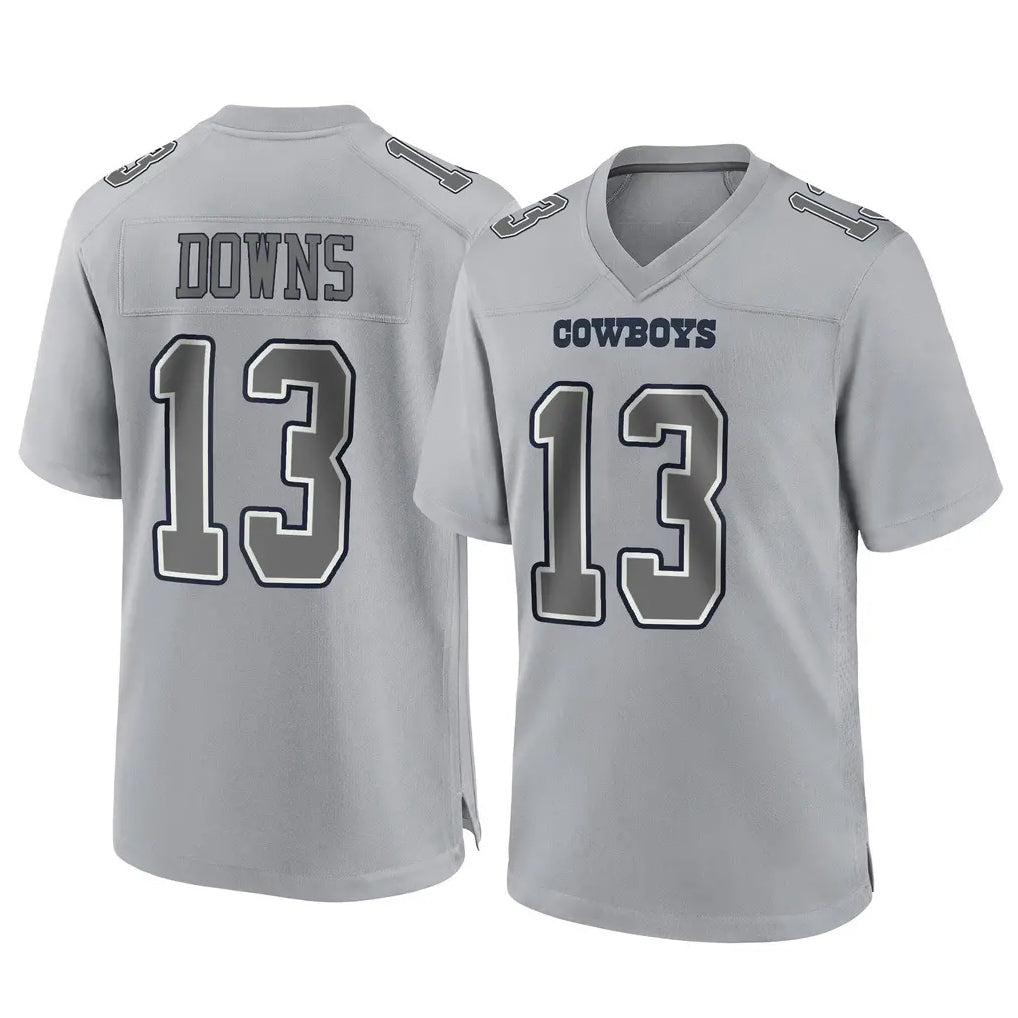 D.Cowboys #13 Caleb Downs Player Gray Atmosphere Fashion Home Game ROCER Stitched Jerseys