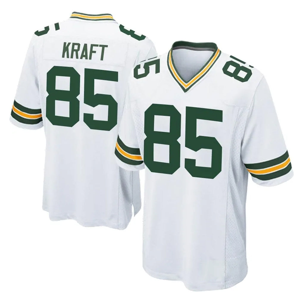 GB.Packers #85 Tucker Kraft Player White Home Game ROCER Stitched Jerseys