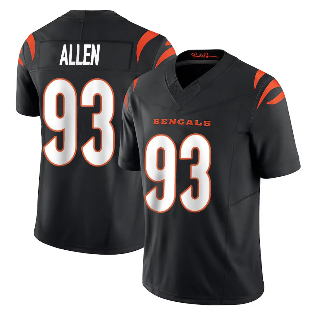C.Bengals #93 Jonathan Allen Player Black Vapor F.U.S.E. Limited Home Game ROCER Stitched Jerseys