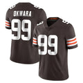 C.Browns #99 Julian Okwara Player Brown Color Vapor Untouchable Limited Home Game ROCER Stitched Jerseys