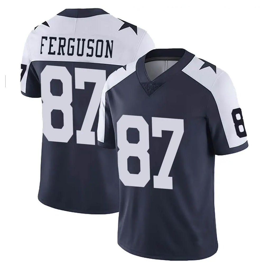 D.Cowboys #87 Jake Ferguson Player Navy-White Limited Alternate Vapor Untouchable Home Game ROCER Stitched Jerseys