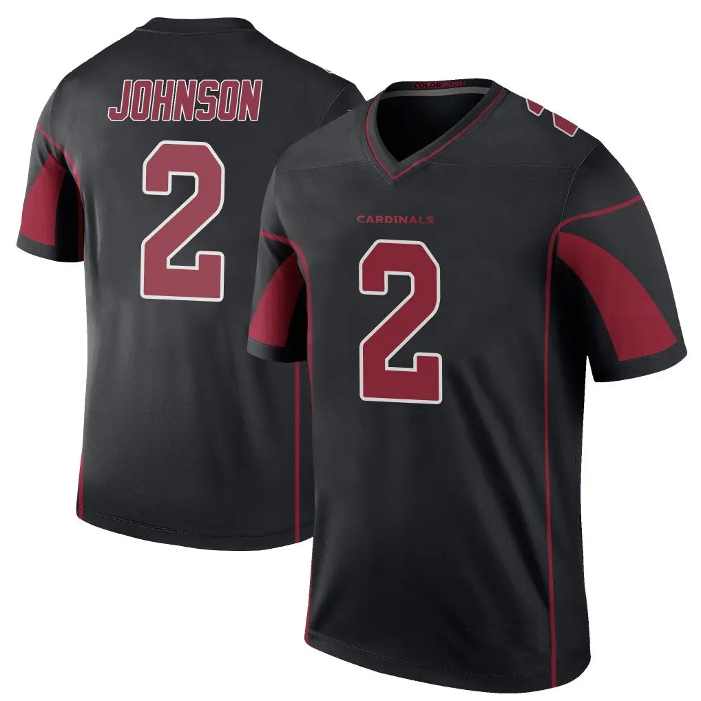 A.Cardinals #2 Will Johnson Player Black Color Rush Vapor Limited Untouchable ROCER Stitched Jerseys