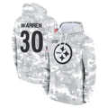 P.Steelers #30 Jaylen Warren Player Arctic Camo Limited Salute to Service Pullover Hoodies Game ROCER Stitched Jerseys