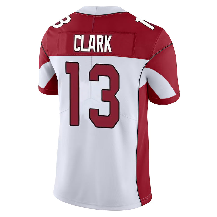 A.Cardinals #13 Kei'Trel Clark Player White Vapor Limited Home Game  ROCER Stitched Jerseys
