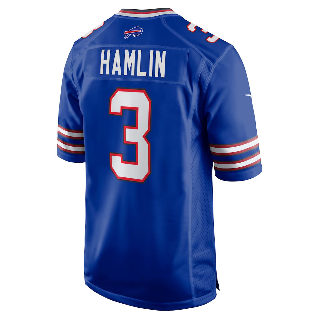 B.Bills #3 Damar Hamlin Player Royal Home Game ROCER Stitched Jerseys