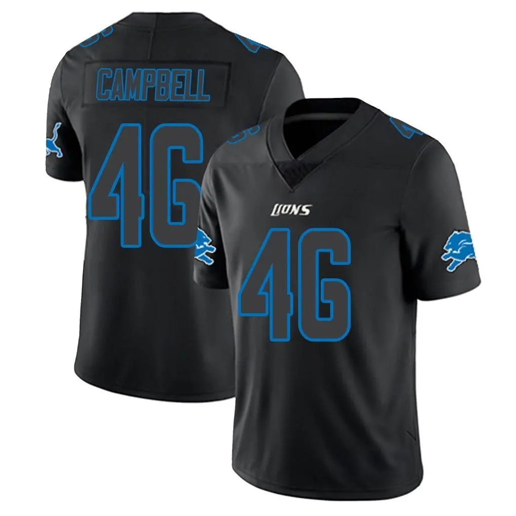 D.Lions #46 Jack Campbell Player Black Impact Limited Home Game ROCER Stitched Jerseys