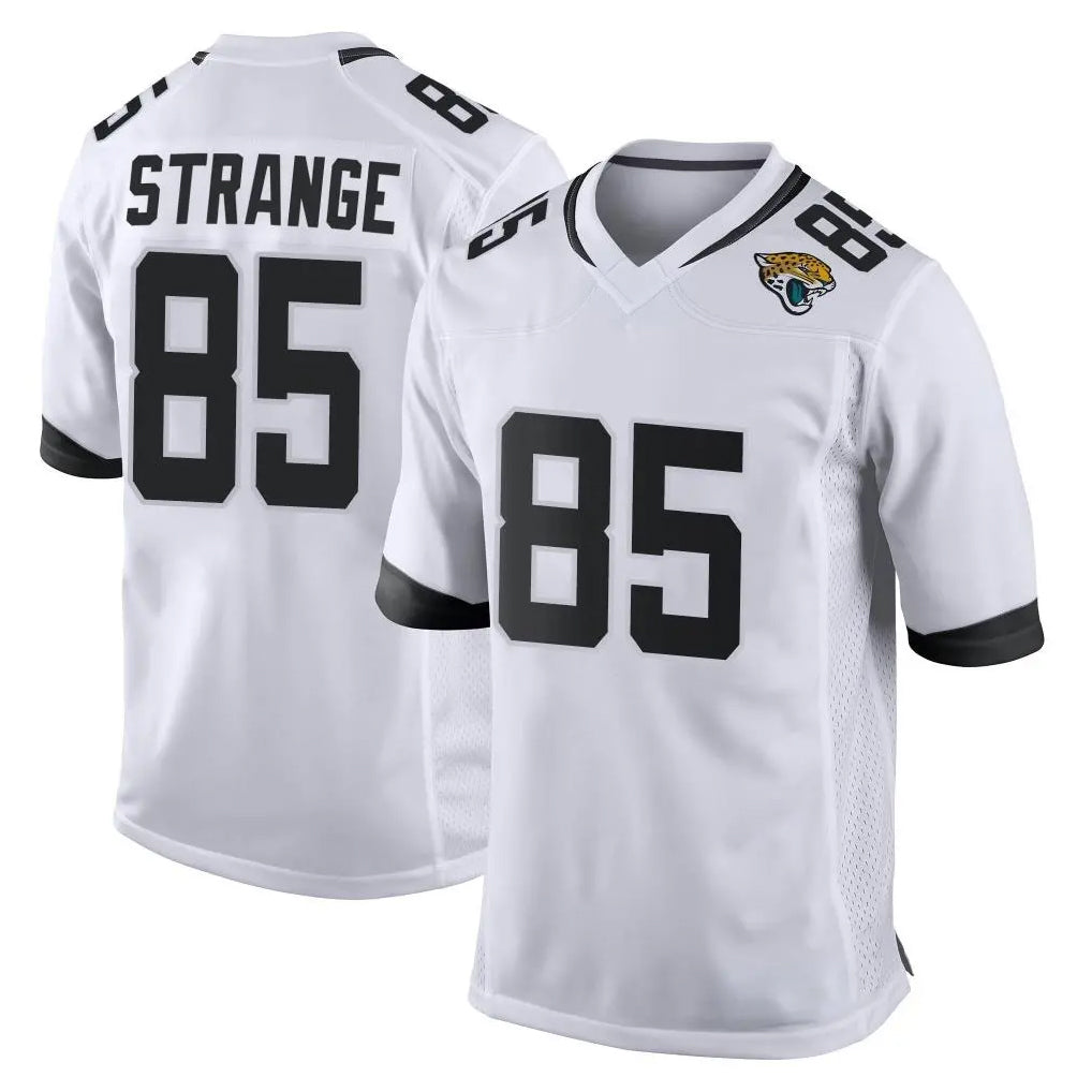 J.Jaguars #85 Brenton Strange Player White Home Game ROCER Stitched Jerseys