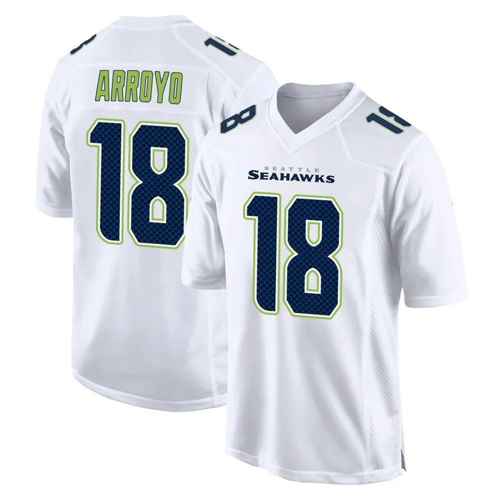 S.Seahawks #18 Elijah Arroyo Player White Tundra Fashion Home Game ROCER Stitched Jerseys