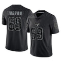H.Texans #69 Ed Ingram Player Black Reflective Limited Game ROCER Stitched Jerseys