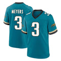 J.Jaguars #3 Jakobi Meyers Player Teal Prowler Throwback Limited Home Game ROCER Stitched Jerseys