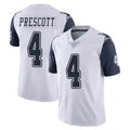 D.Cowboys #4 Dak Prescott Player White-Navy Limited Color Rush Vapor Untouchable Home Game ROCER Stitched Jerseys