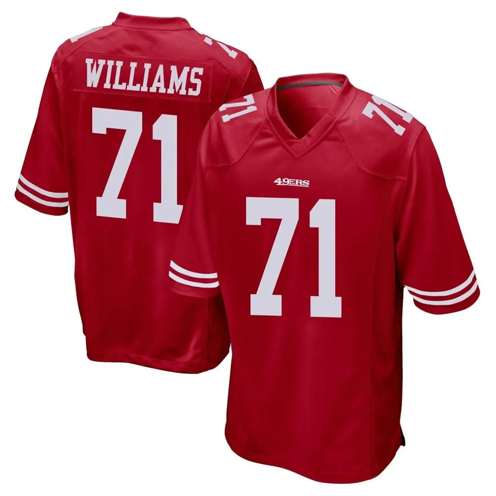 SF.49ers #71 Trent Williams Player Red Home Game ROCER Stitched Jerseys