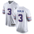 B.Bills #3 Damar Hamlin Player White Alternate Game ROCER Stitched Jerseys