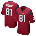 H.Texans #81 Jayden Higgins Player Red Home Game ROCER Stitched Jerseys