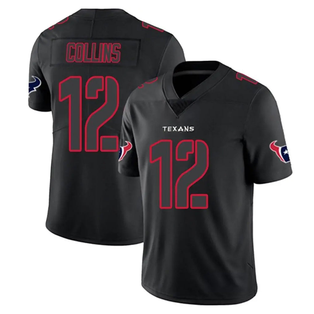 H.Texans #12 Nico Collins Player Black Impact Limited Game ROCER Stitched Jerseys