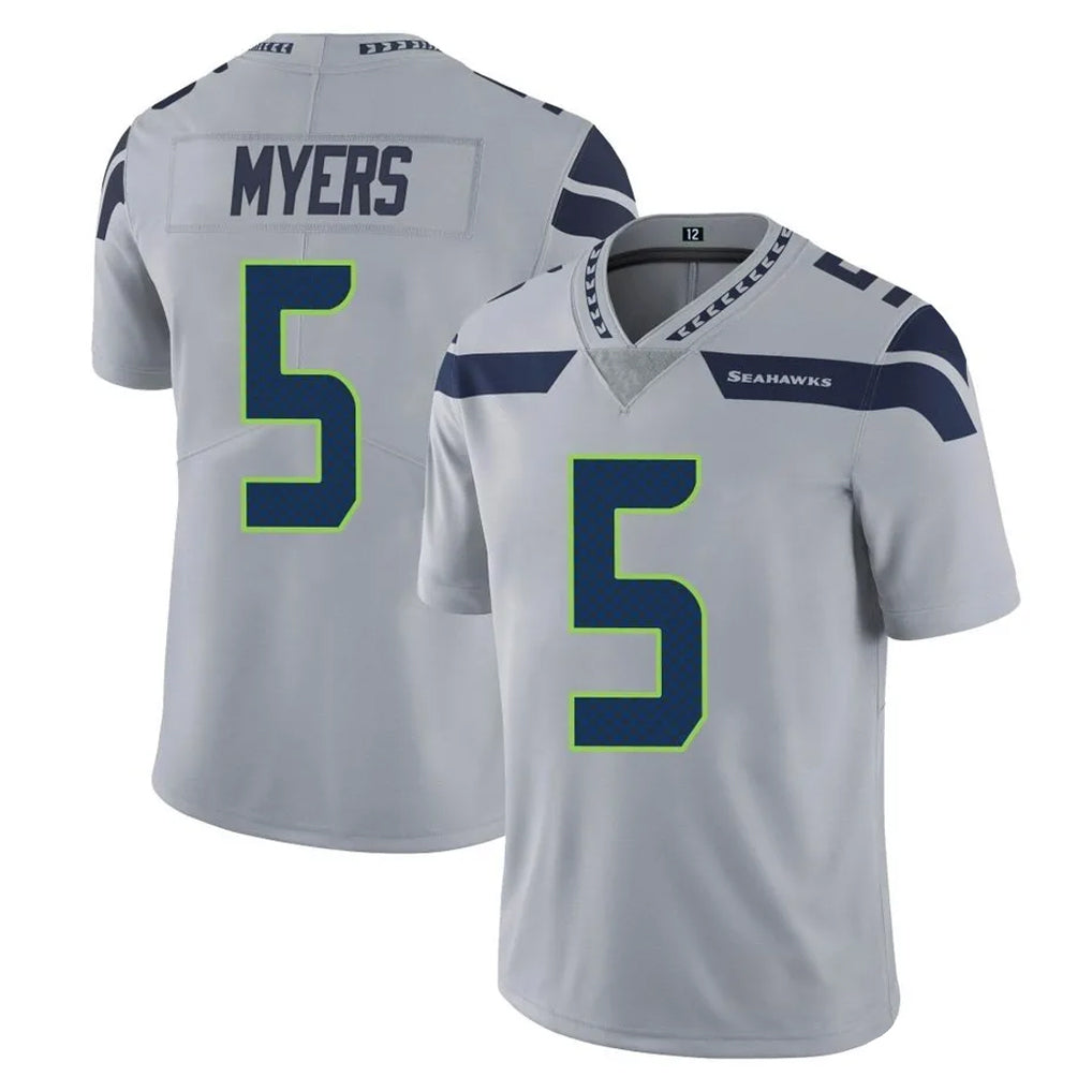 S.Seahawks #5 Jason Myers Player Gray Limited Vapor Untouchable Home Game ROCER Stitched Jerseys