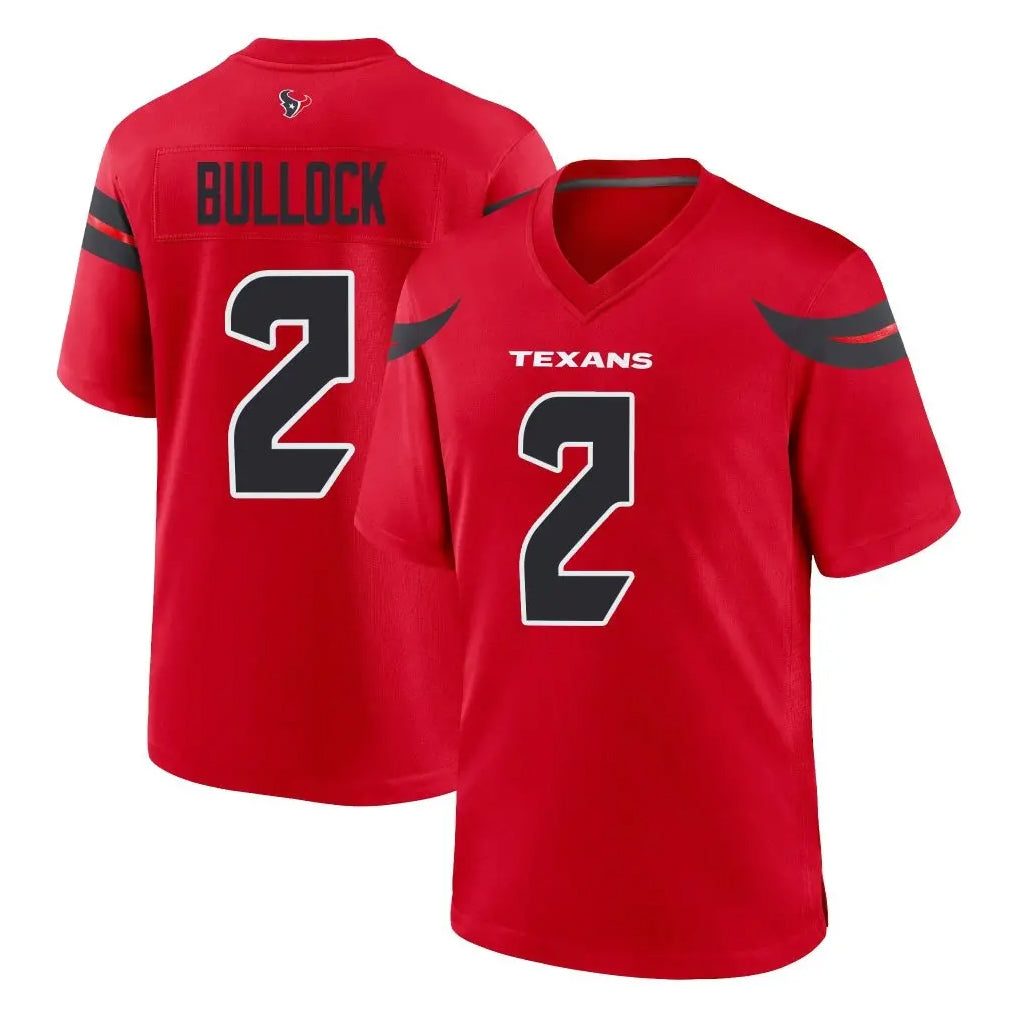 H.Texans #2 Calen Bullock Player Red Alternate Home Game ROCER Stitched Jerseys