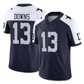 D.Cowboys #13 Caleb Downs Player Navy-White Limited Alternate Vapor F.U.S.E. Home Game ROCER Stitched Jerseys
