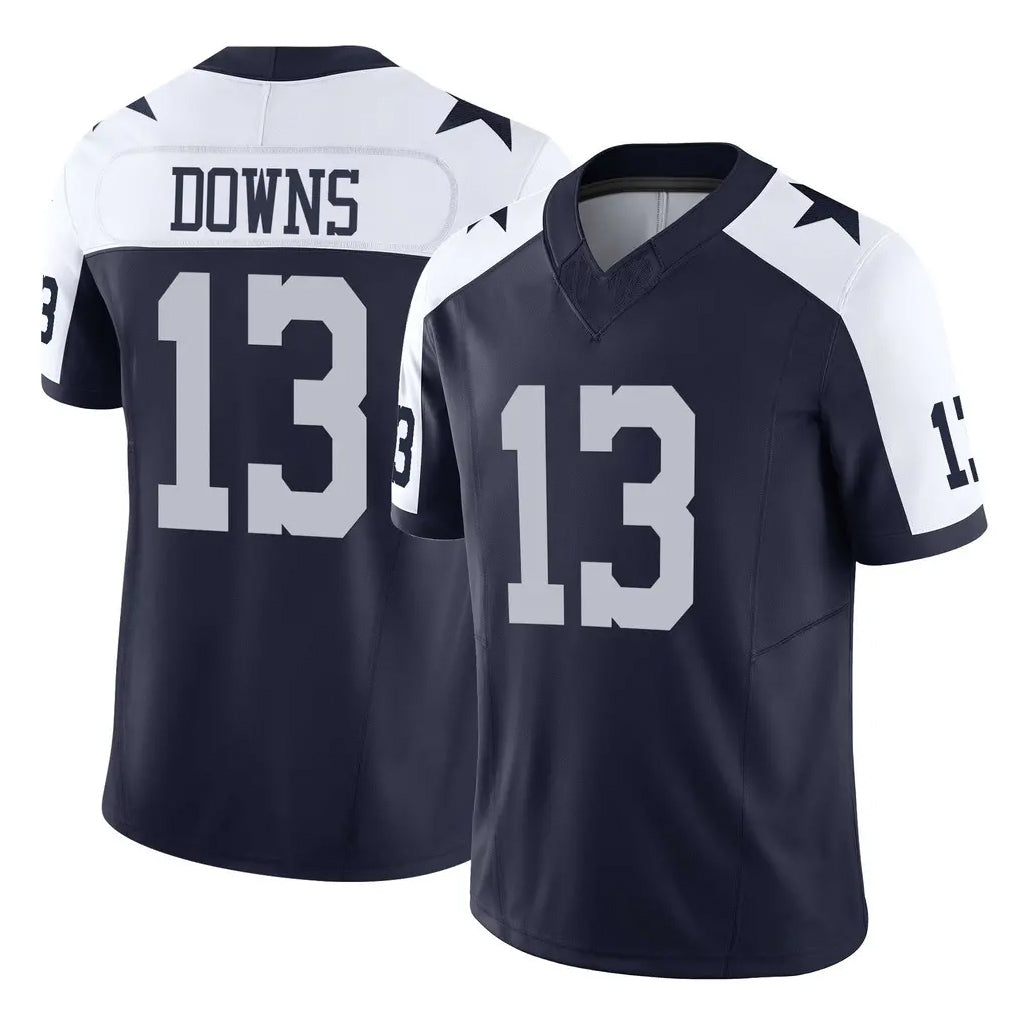 D.Cowboys #13 Caleb Downs Player Navy-White Limited Alternate Vapor F.U.S.E. Home Game ROCER Stitched Jerseys