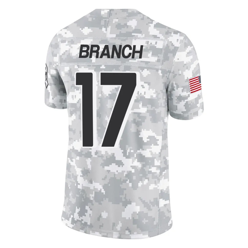 A.Falcons #17 Zachariah Branch Player Arctic Camo Salute to Service Limited ROCER Stitched Jerseys