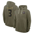 A.Falcons #3 Jessie Bates III Player Olive 2025 Salute to Service Hoodies ROCER Stitched Jerseys