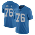 D.Lions #76 Blake Miller Player Blue Limited Throwback Vapor Untouchable ROCER Stitched Jerseys