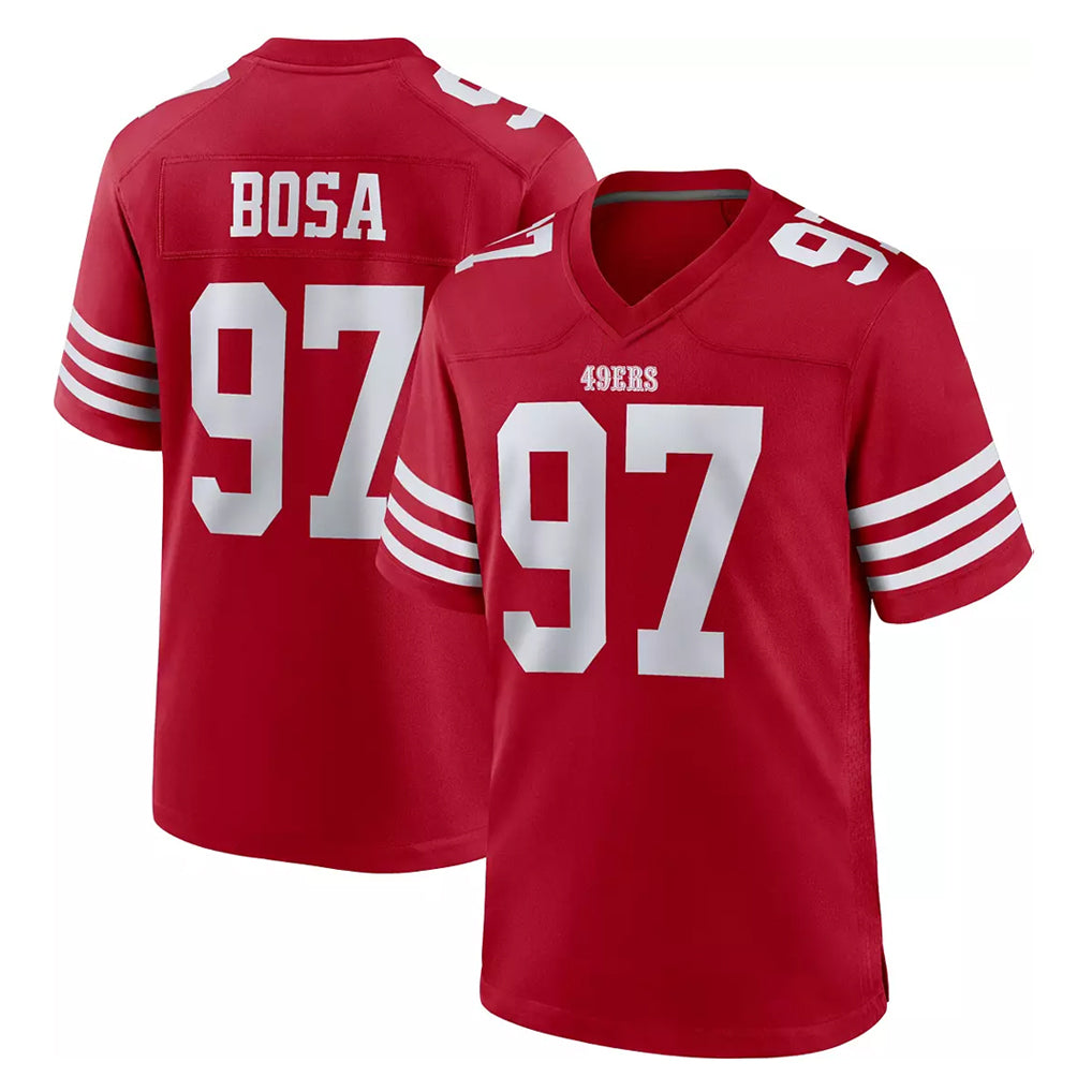 SF.49ers #97 Nick Bosa Player Red Game Home ROCER Stitched Jerseys