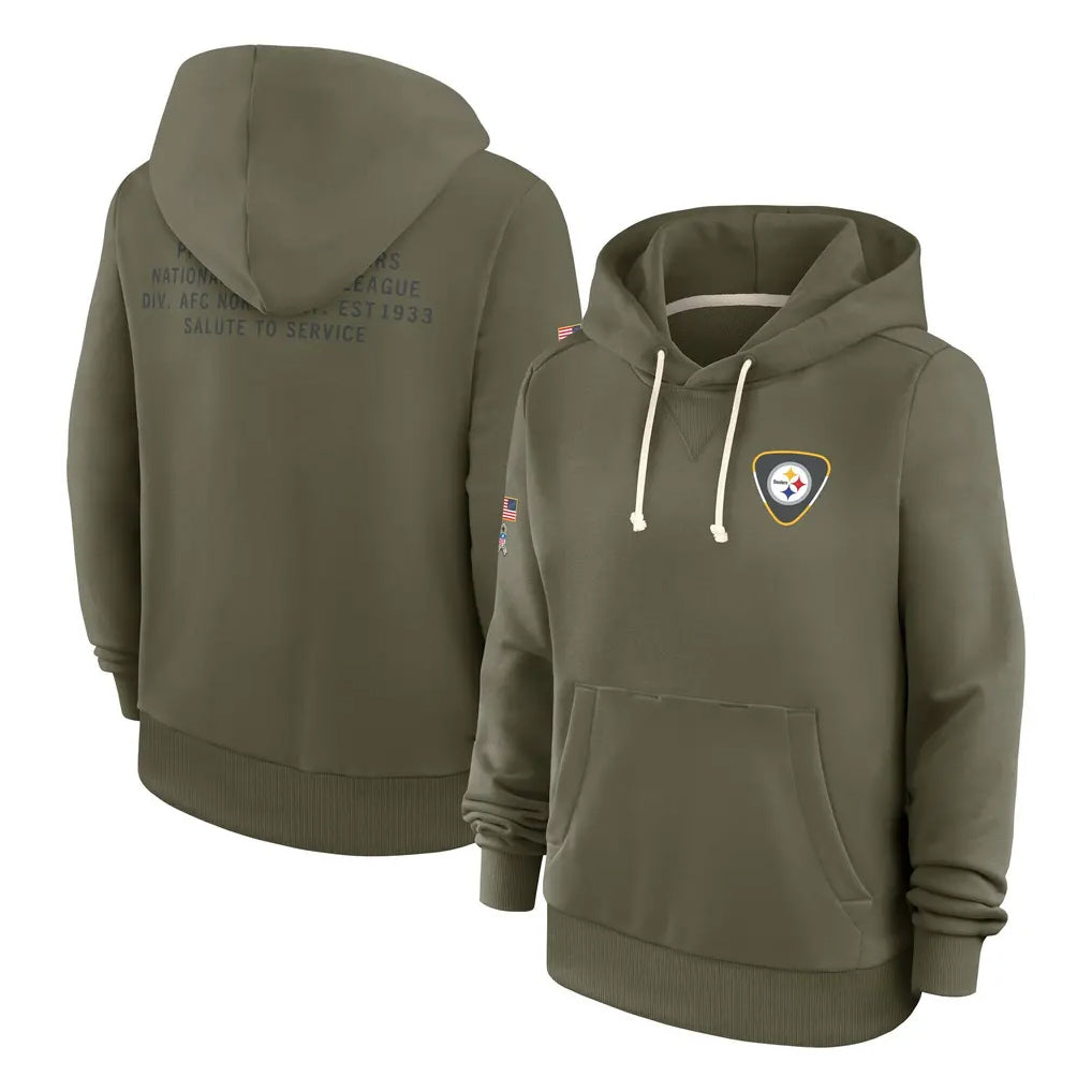 P.Steelers ## Steelers Blank Player Olive Salute to Service Pullover Hoodies Limited ROCER Stitched Jerseys