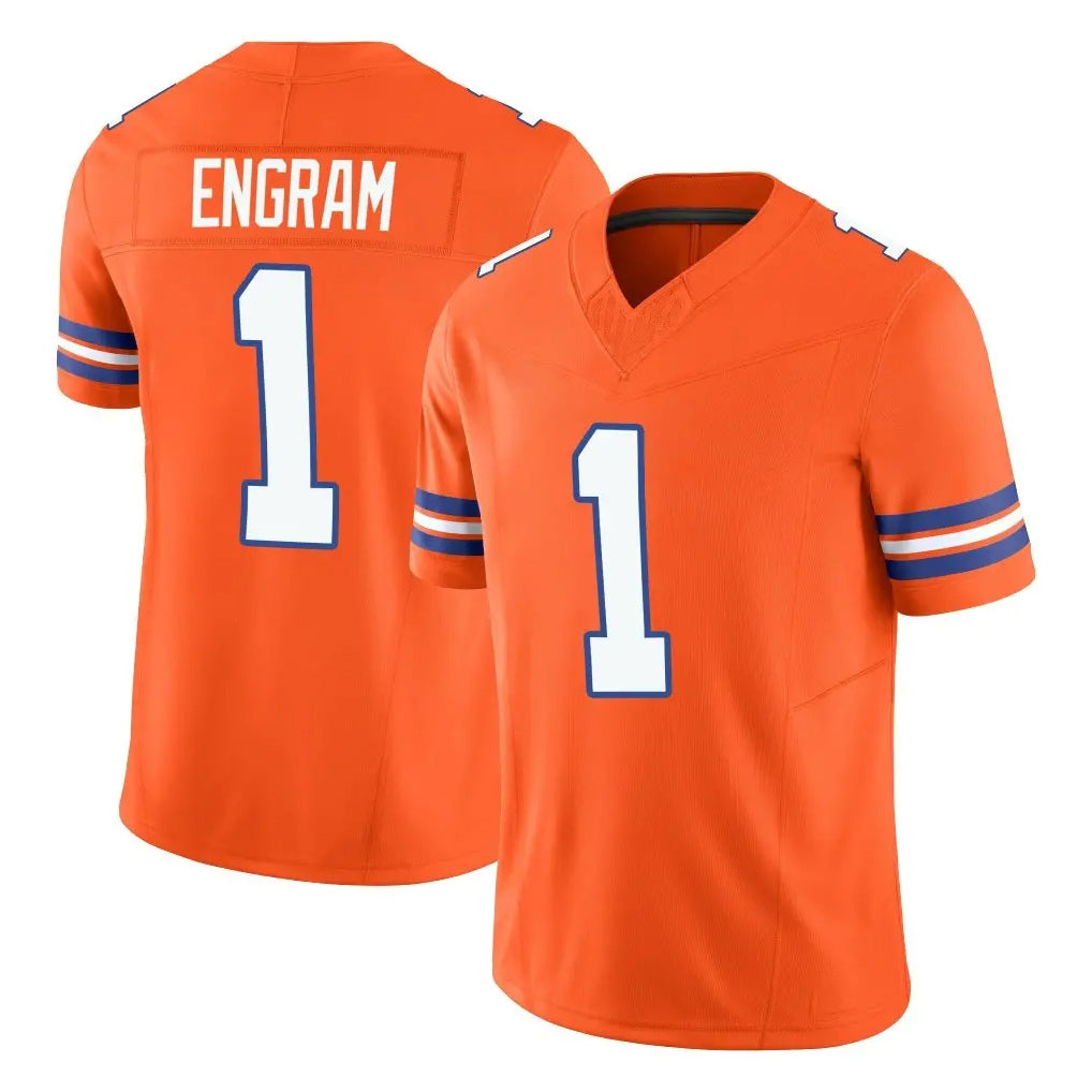 D.Broncos #1 Evan Engram Player Orange Limited Alternate Vapor F.U.S.E. Throwback Game ROCER Stitched Jerseys