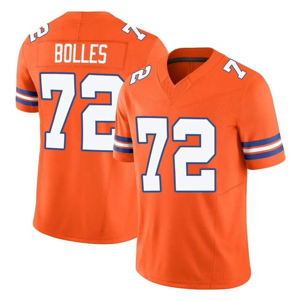 D.Broncos #72 Garett Bolles Player Orange Limited Alternate Vapor F.U.S.E. Throwback Game ROCER Stitched Jerseys