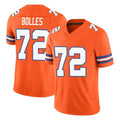 D.Broncos #72 Garett Bolles Player Orange Limited Alternate Vapor F.U.S.E. Throwback Game ROCER Stitched Jerseys