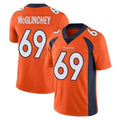 D.Broncos #69 Mike McGlinchey Player Orange Color Vapor Untouchable Limited Game ROCER Stitched Jerseys