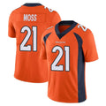 D.Broncos #21 Riley Moss Player Orange Color Vapor Untouchable Limited Game ROCER Stitched Jerseys