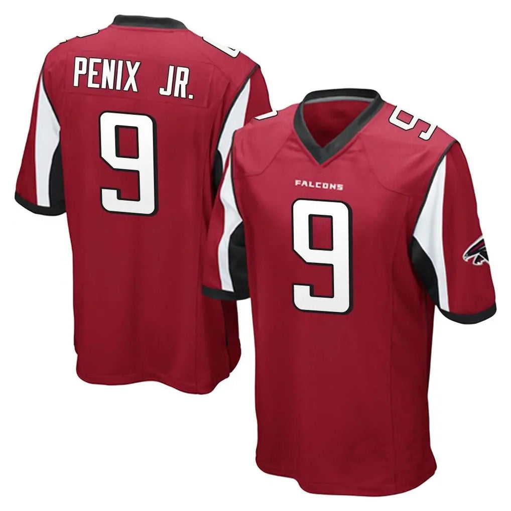 A.Falcons #9 Michael Penix Jr. Player Red Color Vapor Home Game ROCER Stitched Jerseys