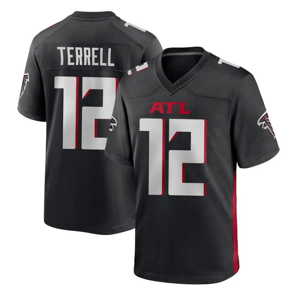 A.Falcons #12 Avieon Terrell Player Black Home Game ROCER Stitched Jerseys