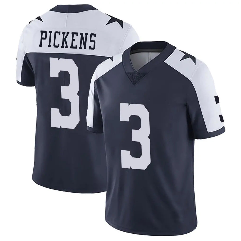 D.Cowboys #3 George Pickens Player Navy-White Limited Alternate Vapor Untouchable Home Game ROCER Stitched Jerseys