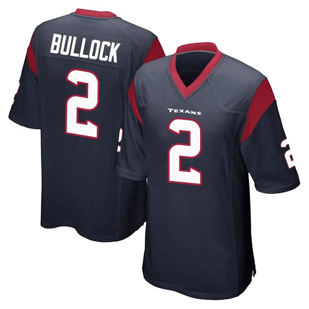 H.Texans #2 Calen Bullock Player Navy Home Game ROCER Stitched Jerseys