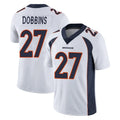 D.Broncos #27 J.K. Dobbins Player White Vapor Untouchable Limited Home Game ROCER Stitched Jerseys