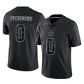 D.Cowboys #0 DeMarvion Overshown Player Black Limited Reflective Home Game ROCER Stitched Jerseys