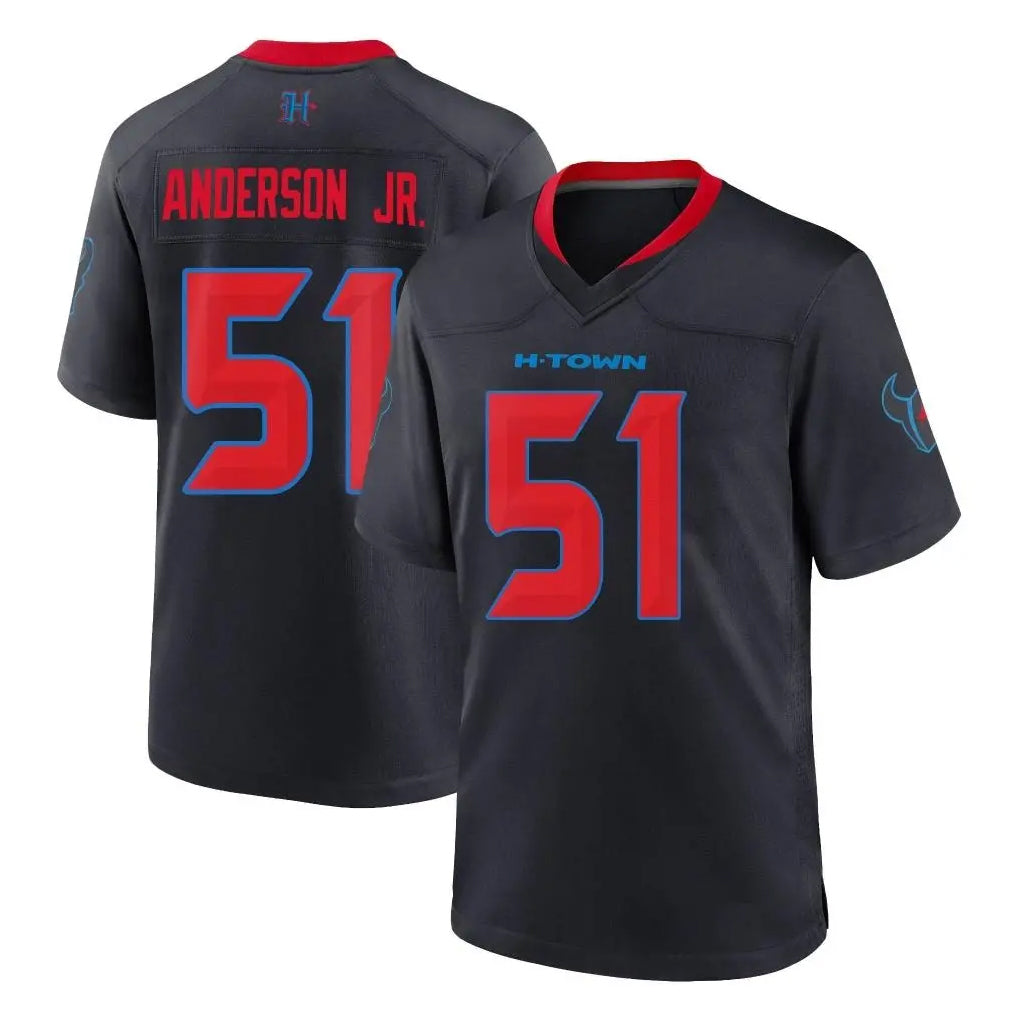 H.Texans #51 Will Anderson Jr. Player Navy 2nd Alternate Home Game ROCER Stitched Jerseys