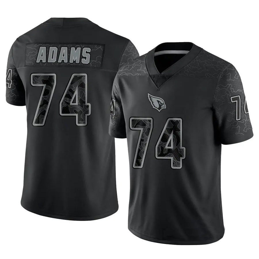 A.Cardinals #74 Isaiah Adams Player Black RFLCTV Limited ROCER Stitched Jerseys