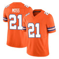 D.Broncos #21 Riley Moss Player Orange Limited Alternate Vapor F.U.S.E. Throwback Game ROCER Stitched Jerseys
