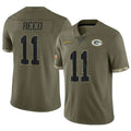 GB.Packers #11 Jayden Reed Player Olive Salute To Service Limited ROCER Stitched Jerseys