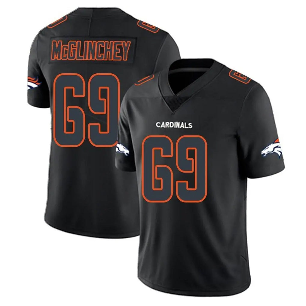 D.Broncos #69 Mike McGlinchey Player Black Impact Limited Game ROCER Stitched Jerseys